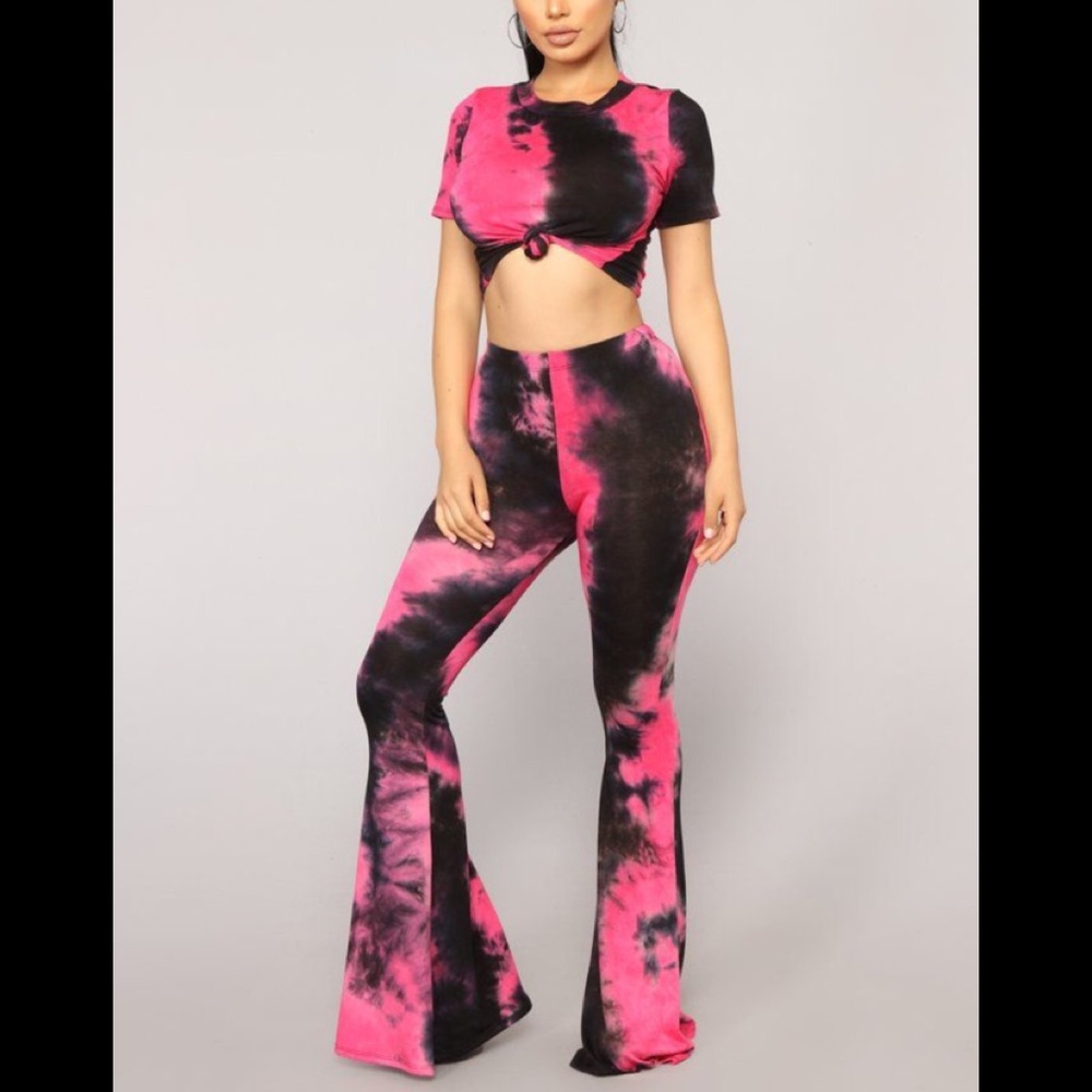 Crop top pant set
